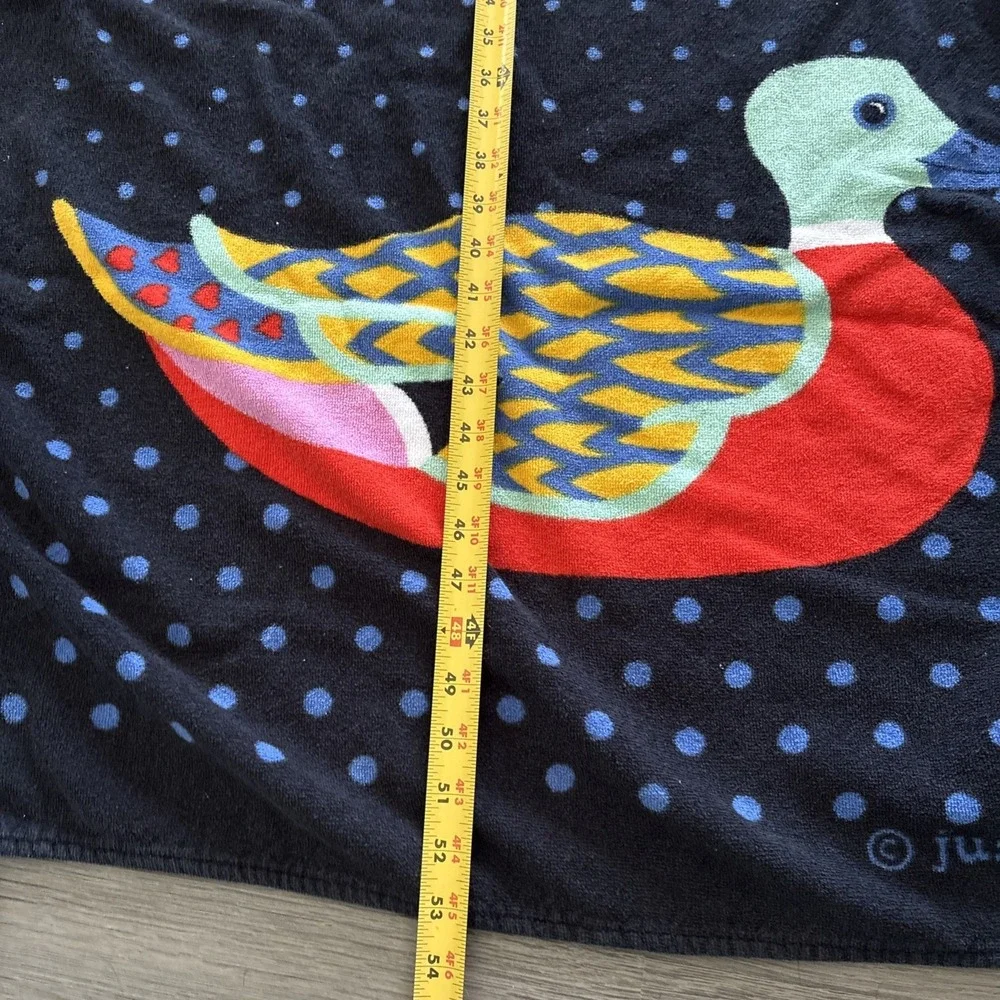 Terrimondo Beach Towel Mallard Ducks Polka dot Cotton June Sobel art Retro Isrea